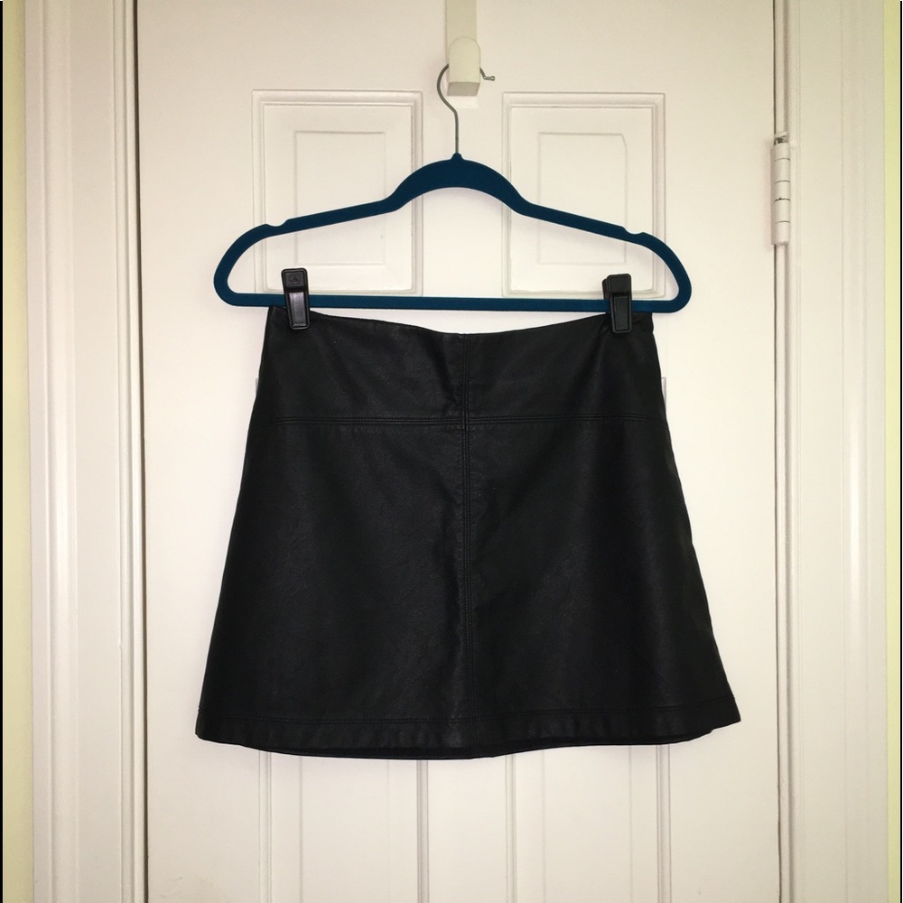 Black Leather Abercrombie Skirt